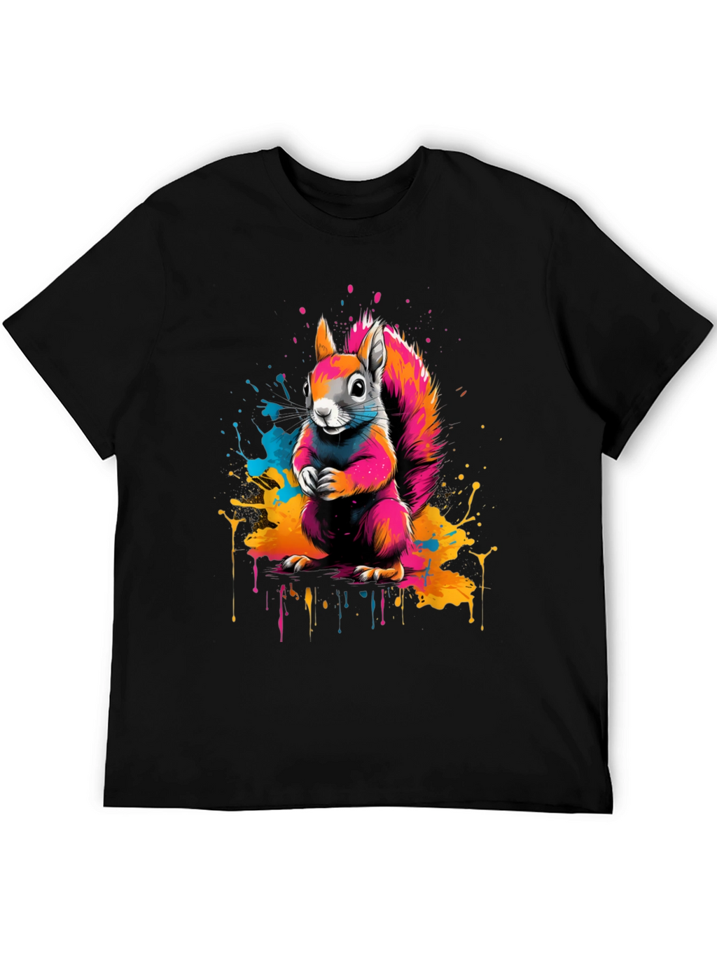 Vibrant Squirrel Graphic Tee - Unique Animal Print