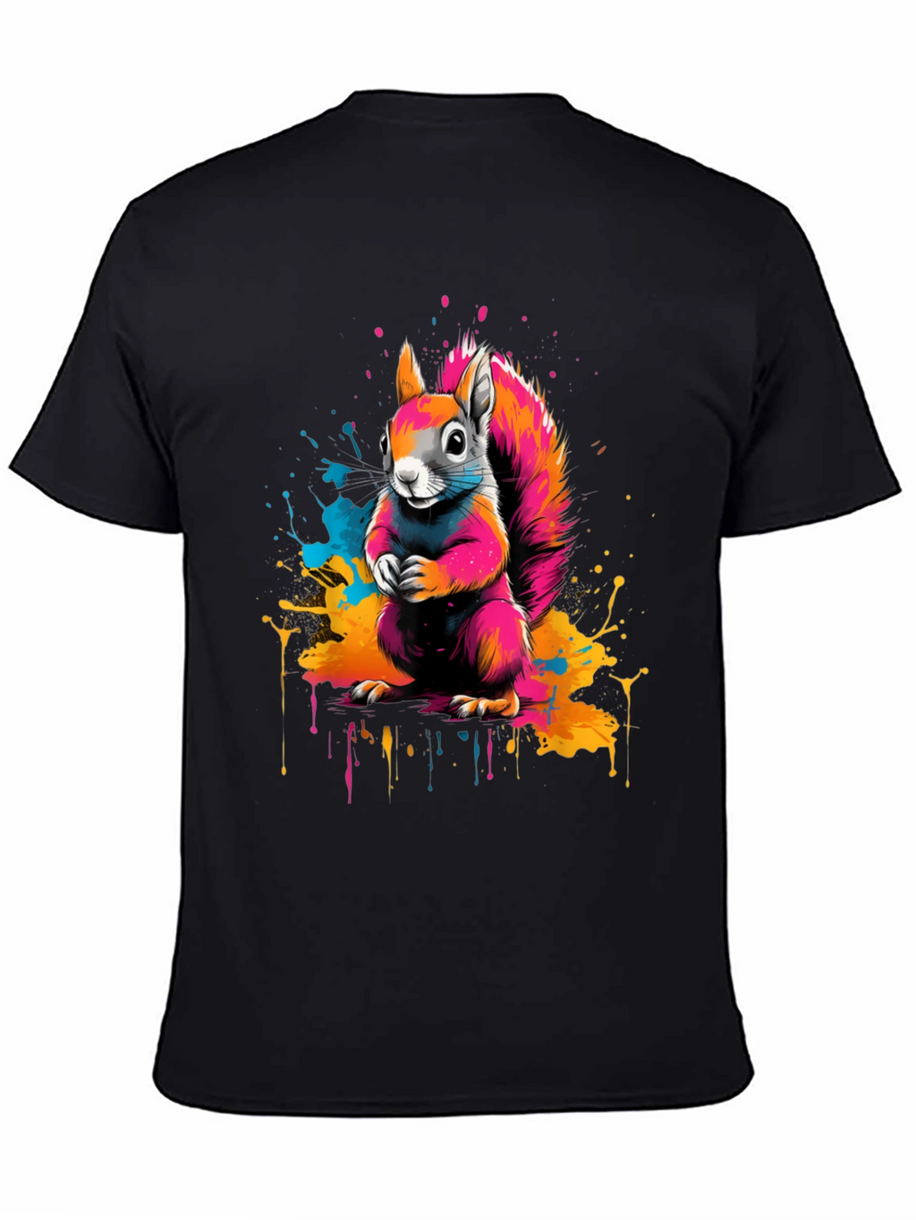 Vibrant Squirrel Graphic Tee - Unique Animal Print