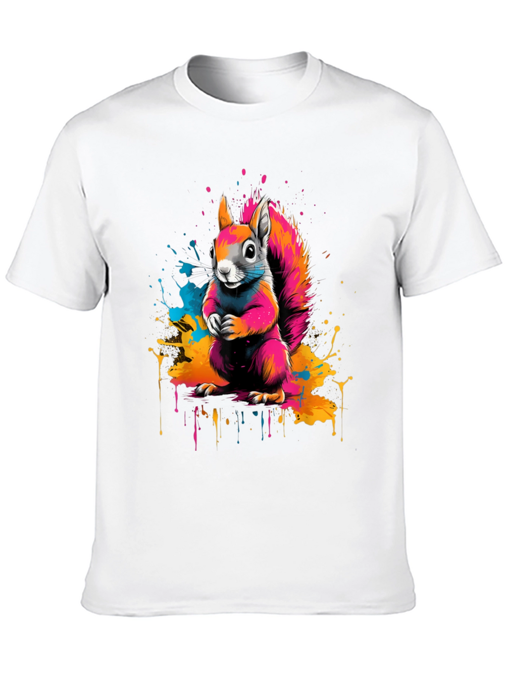 Vibrant Squirrel Graphic Tee - Unique Animal Print