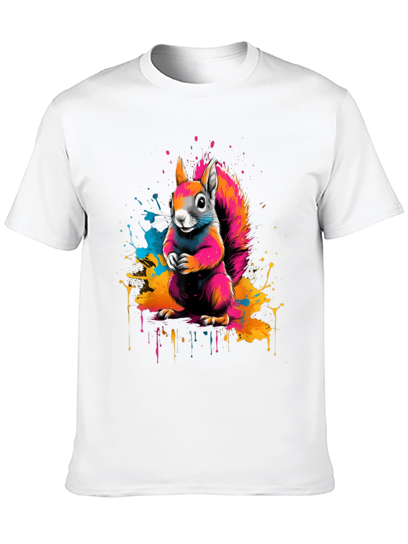 Vibrant Squirrel Graphic Tee - Unique Animal Print