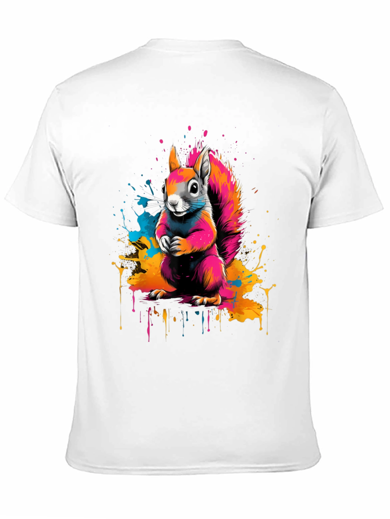 Vibrant Squirrel Graphic Tee - Unique Animal Print