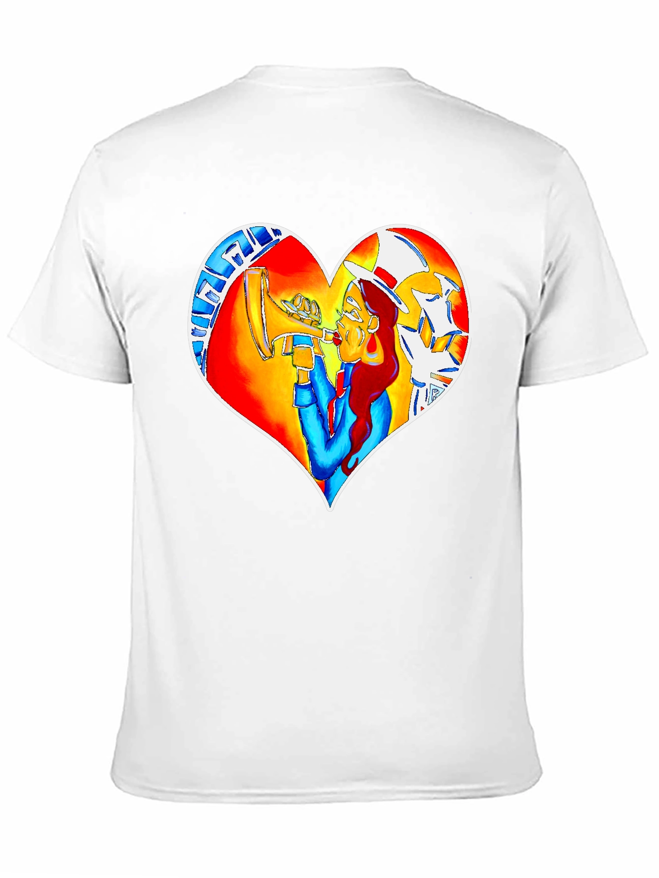 Heart Graphic Black Crew Neck Tee