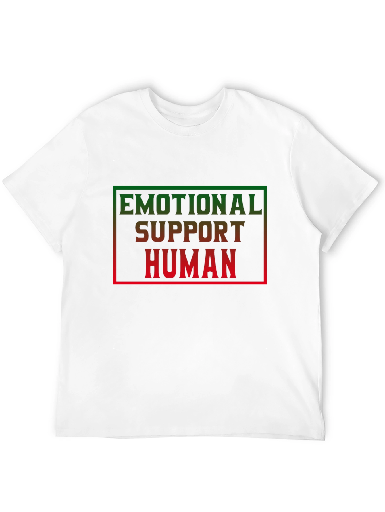 Emotional Support Human Black T-Shirt