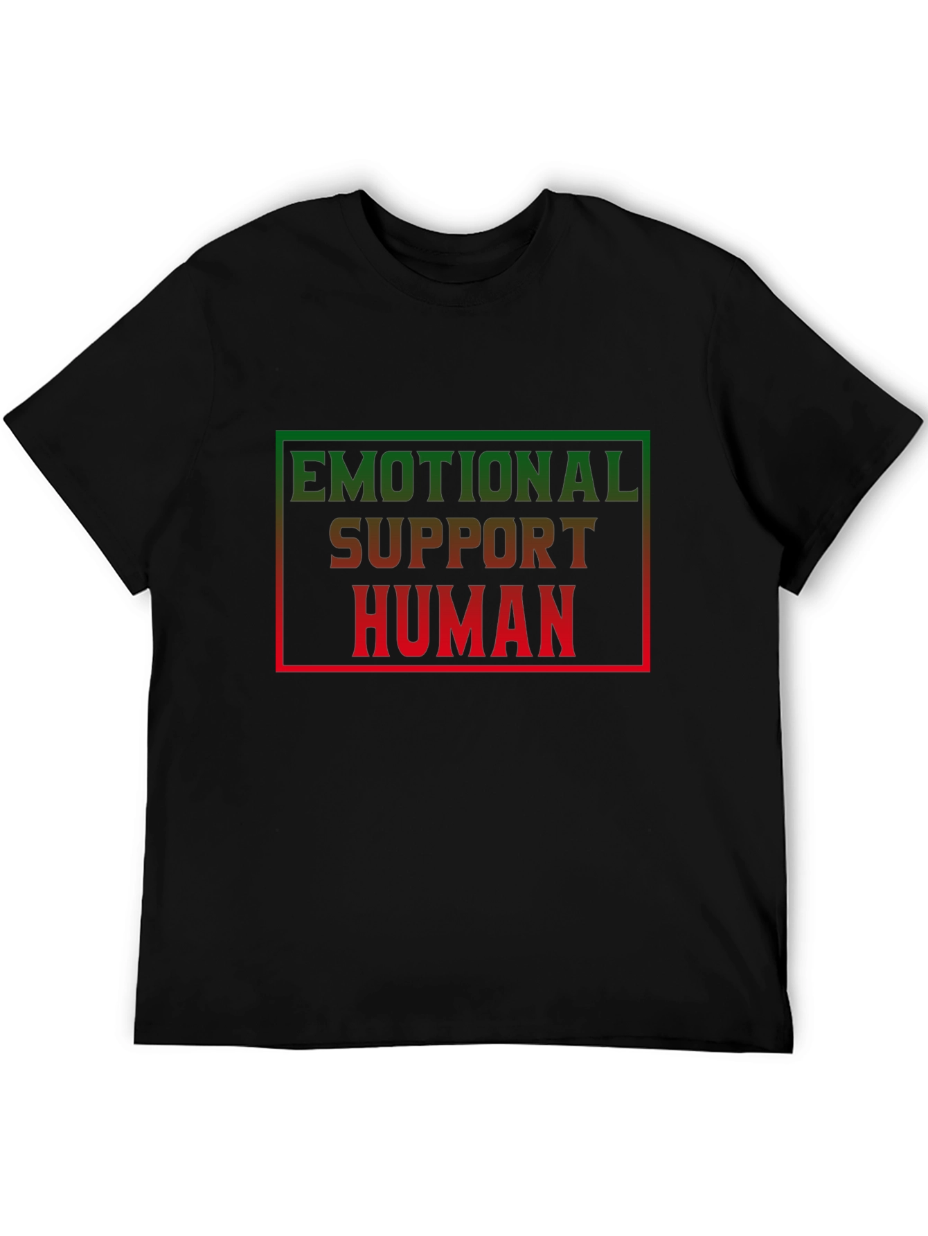 Emotional Support Human Black T-Shirt