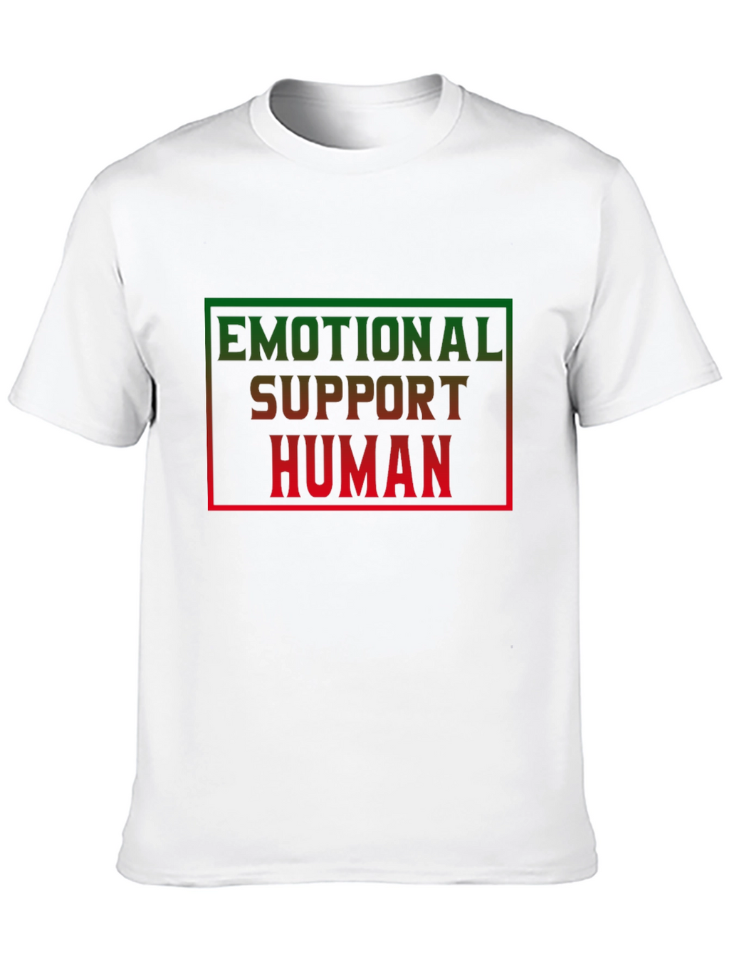 Emotional Support Human Black T-Shirt