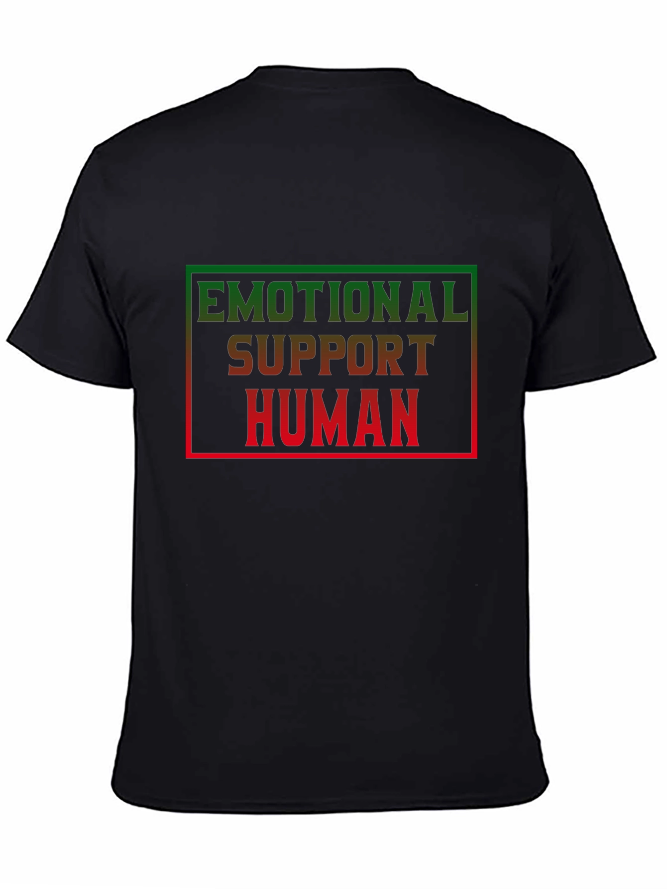 Emotional Support Human Black T-Shirt