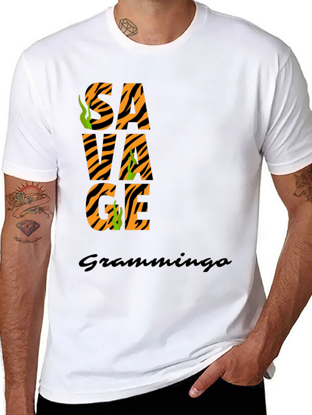 Savage Graphic Tee - Tiger Print