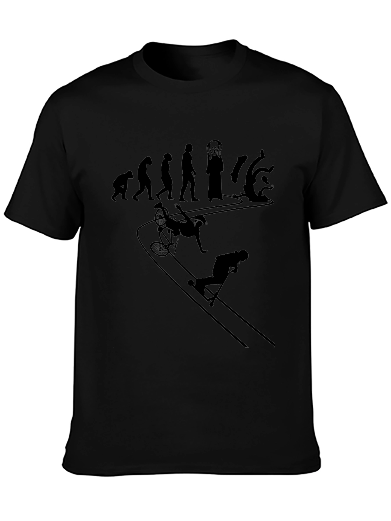 Evolution of Falling T-Shirt - Funny Graphic Tee