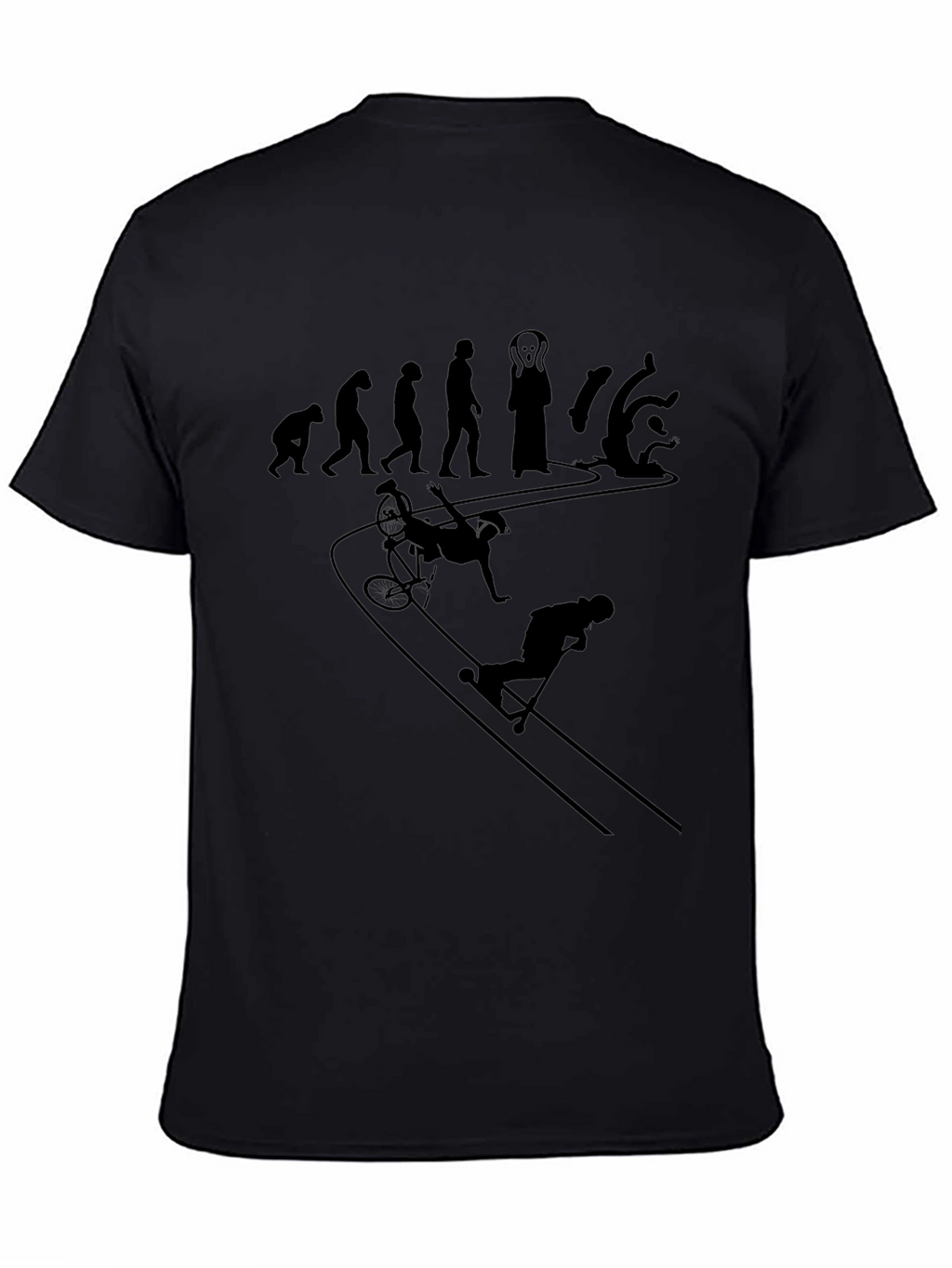 Evolution of Falling T-Shirt - Funny Graphic Tee
