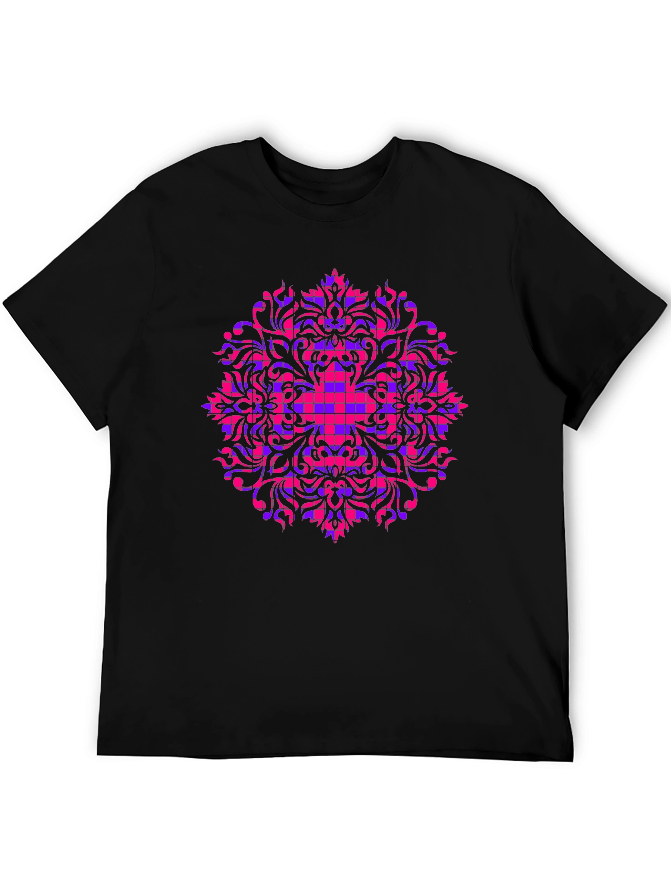 Geometric Mandala Black T-Shirt