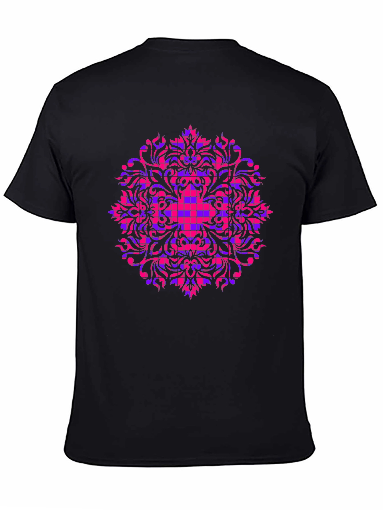 Geometric Mandala Black T-Shirt