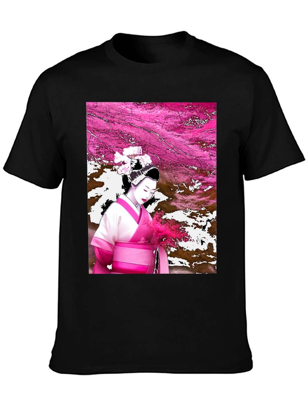 Geisha Graphic Black T-Shirt