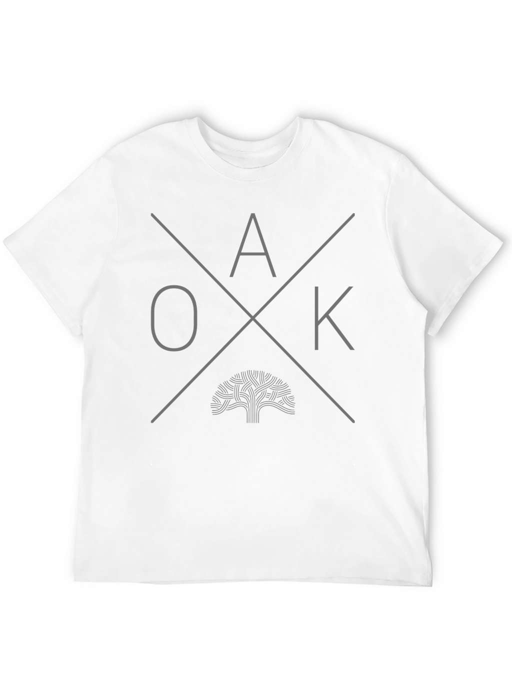 Modern Oak Tree Graphic Tee - Black