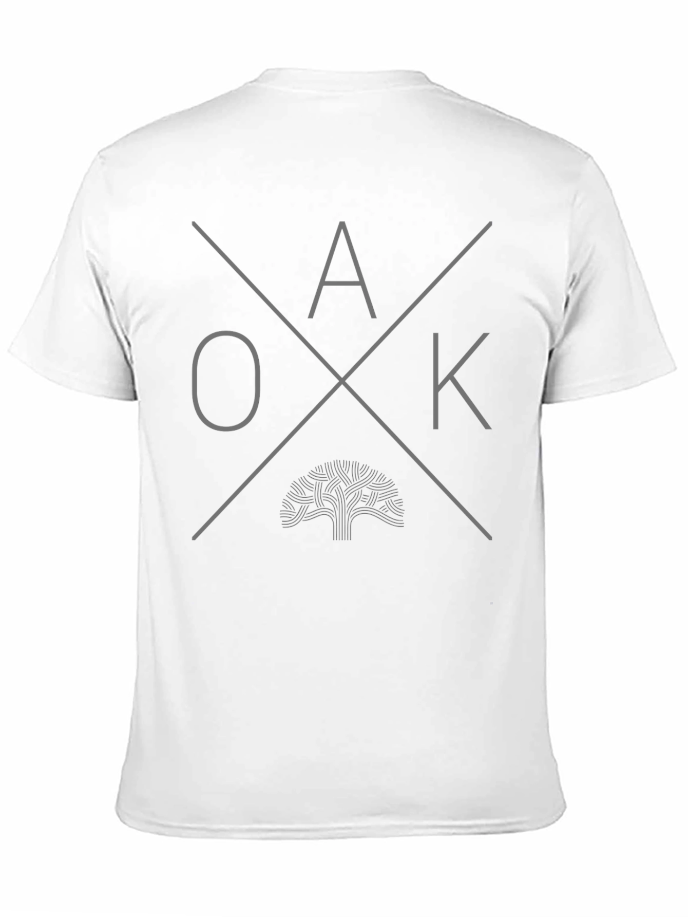 Modern Oak Tree Graphic Tee - Black