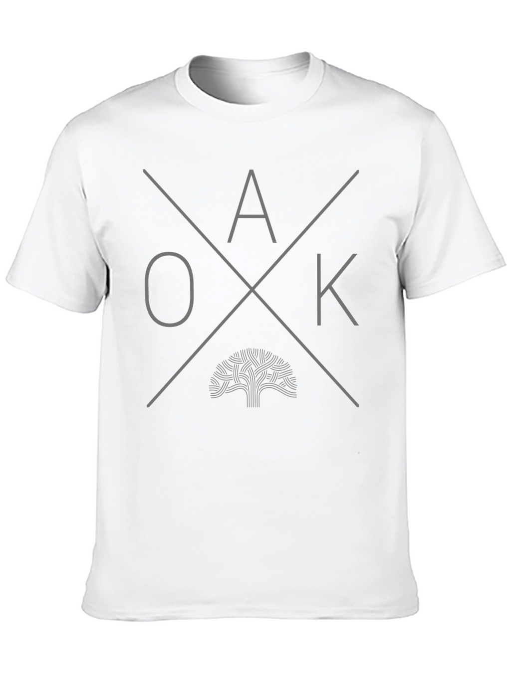 Modern Oak Tree Graphic Tee - Black