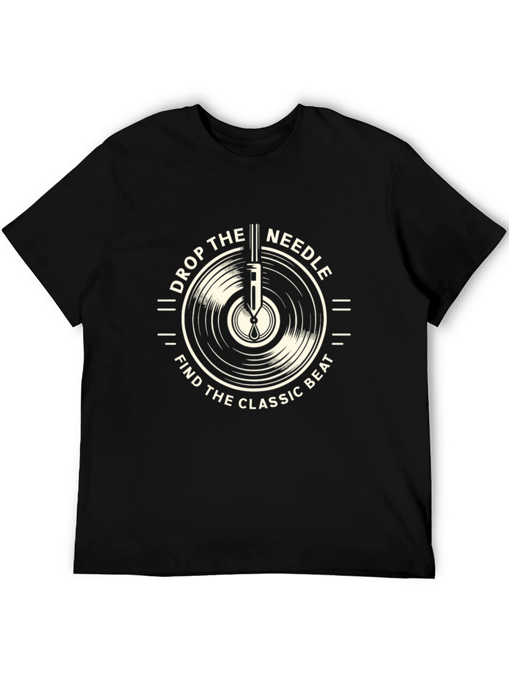 Drop the Needle Classic Beat Black T-Shirt