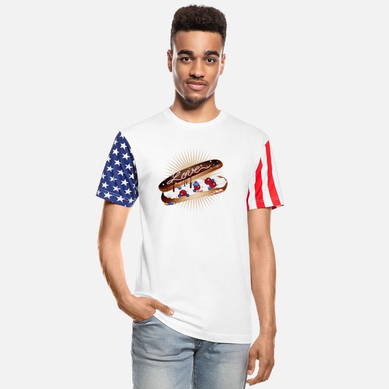 Illustration of an eclair with cream and love