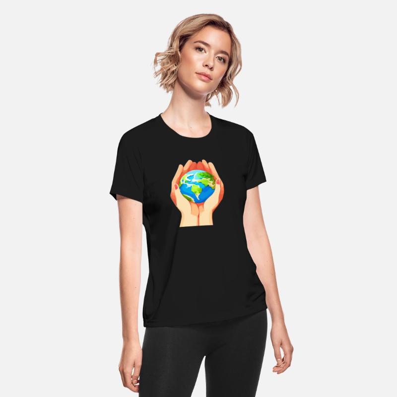 Illustration of hands holding Earth to celebrate E