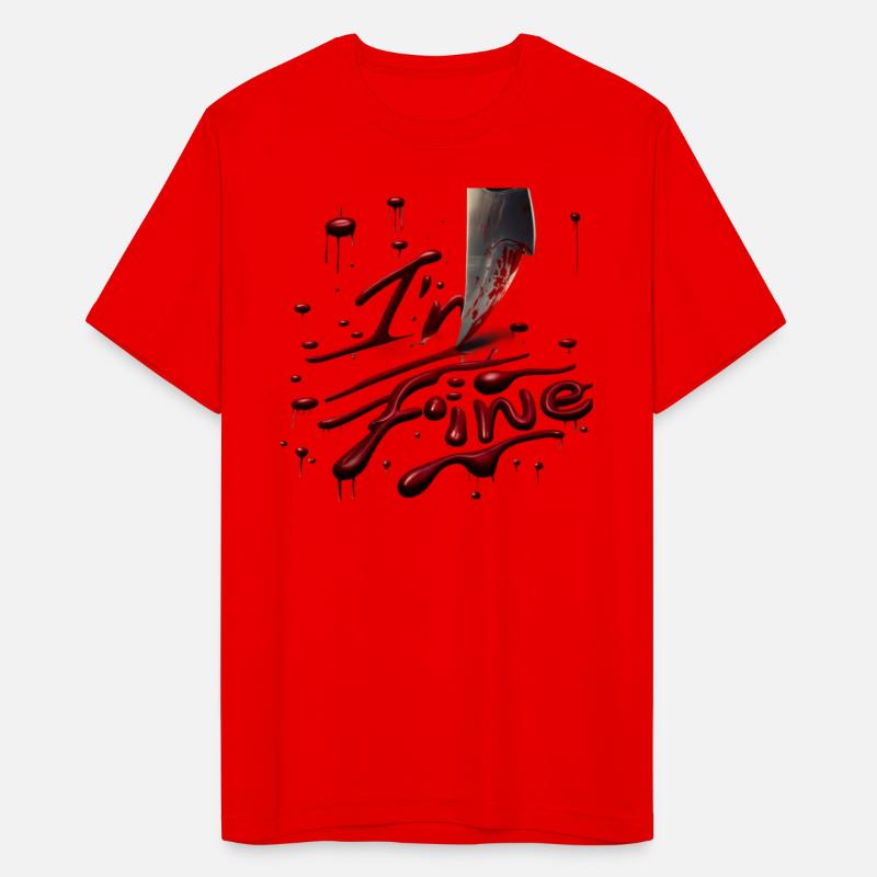 I'm Fine Blood Spatter Halloween Zombie