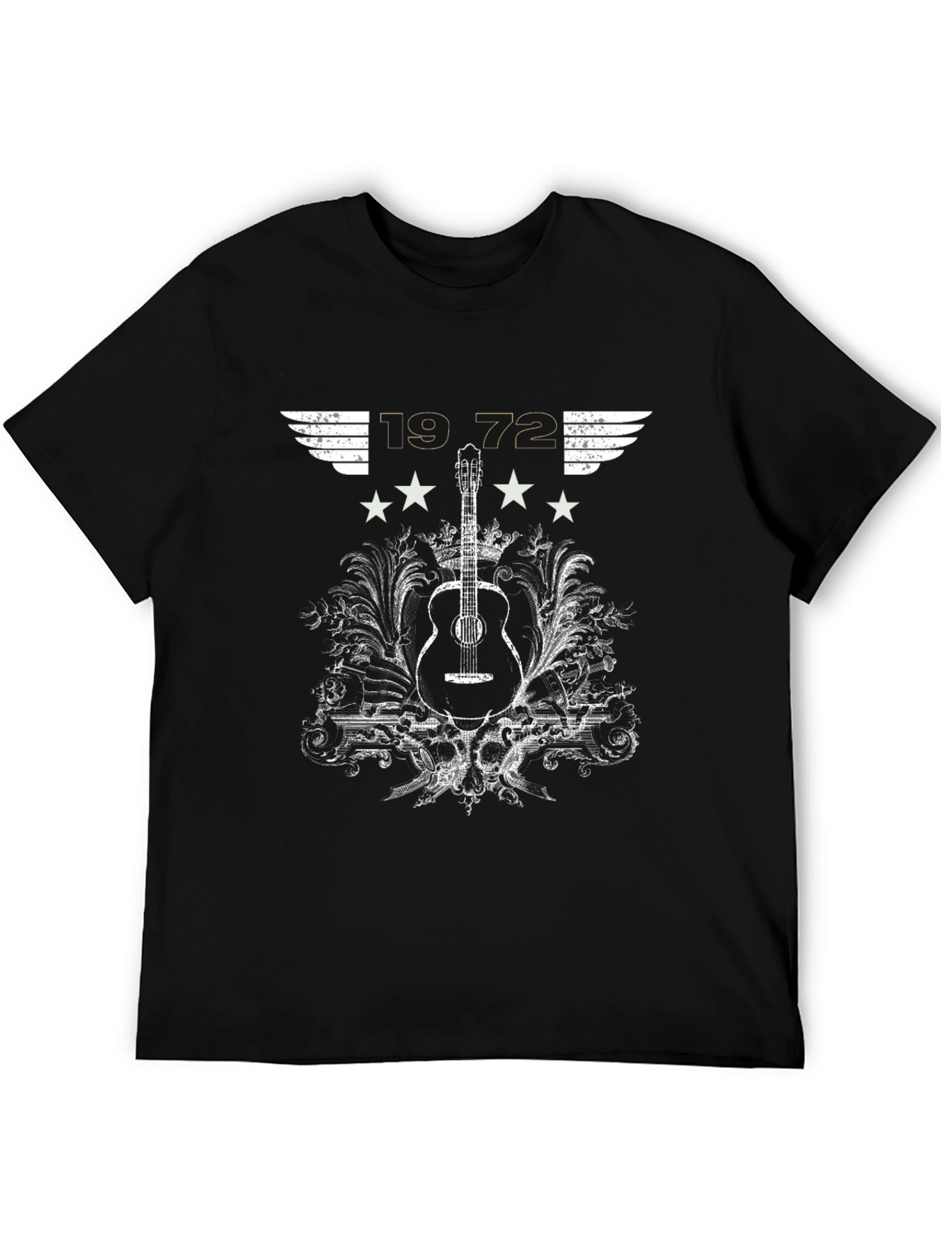 Vintage 1972 Guitar T-Shirt - Classic Rock Style