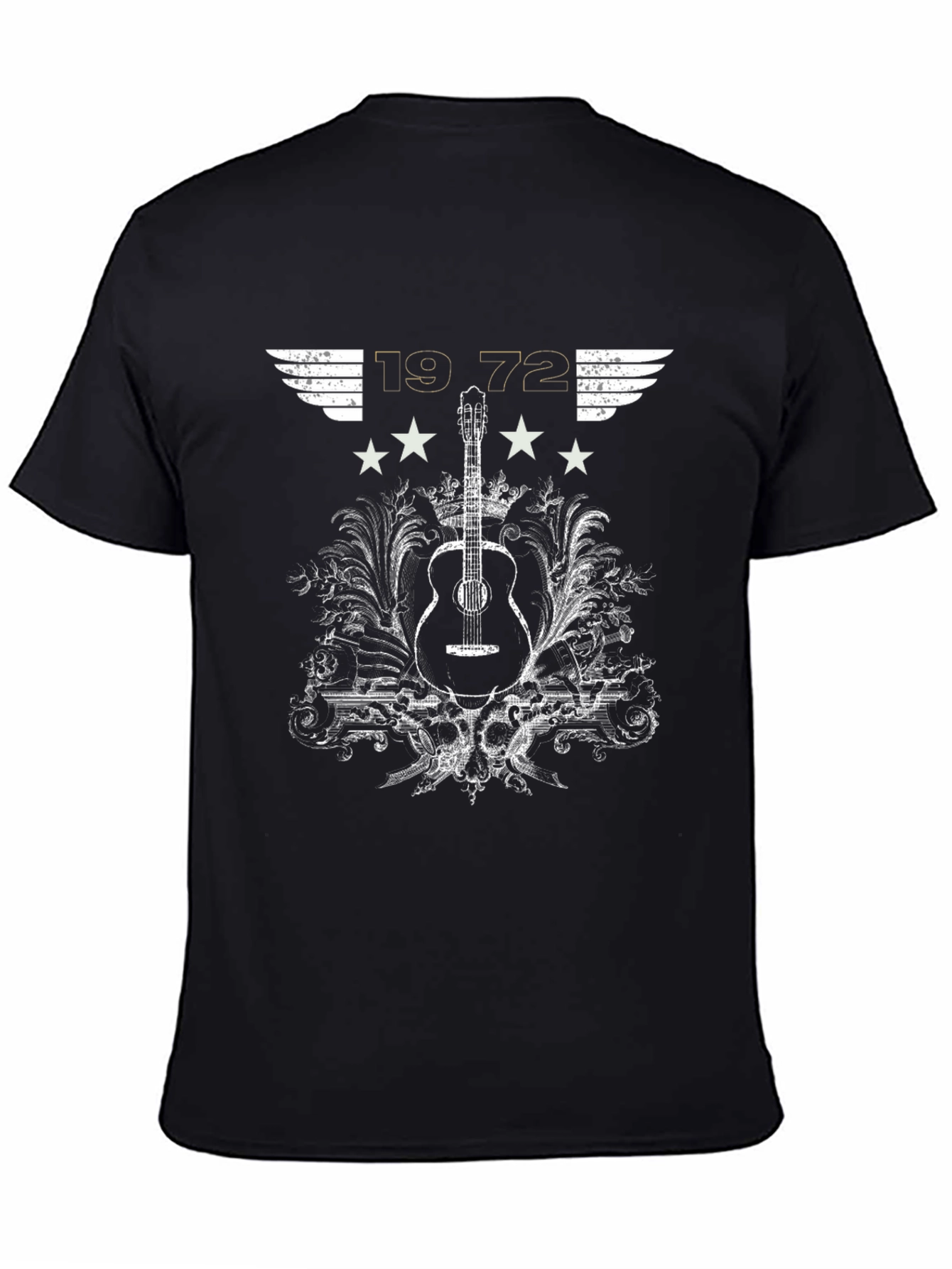 Vintage 1972 Guitar T-Shirt - Classic Rock Style