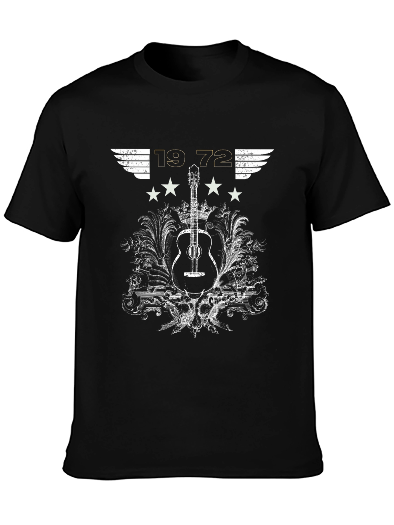 Vintage 1972 Guitar T-Shirt - Classic Rock Style