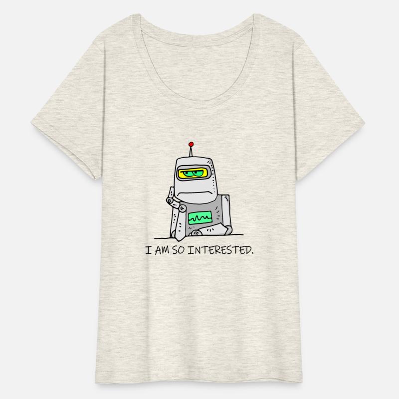 Interested Robot Funny Moody Bored Cartoon Joke