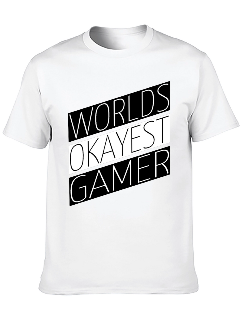 Worlds Okayest Gamer T-Shirt - Black Graphic Tee