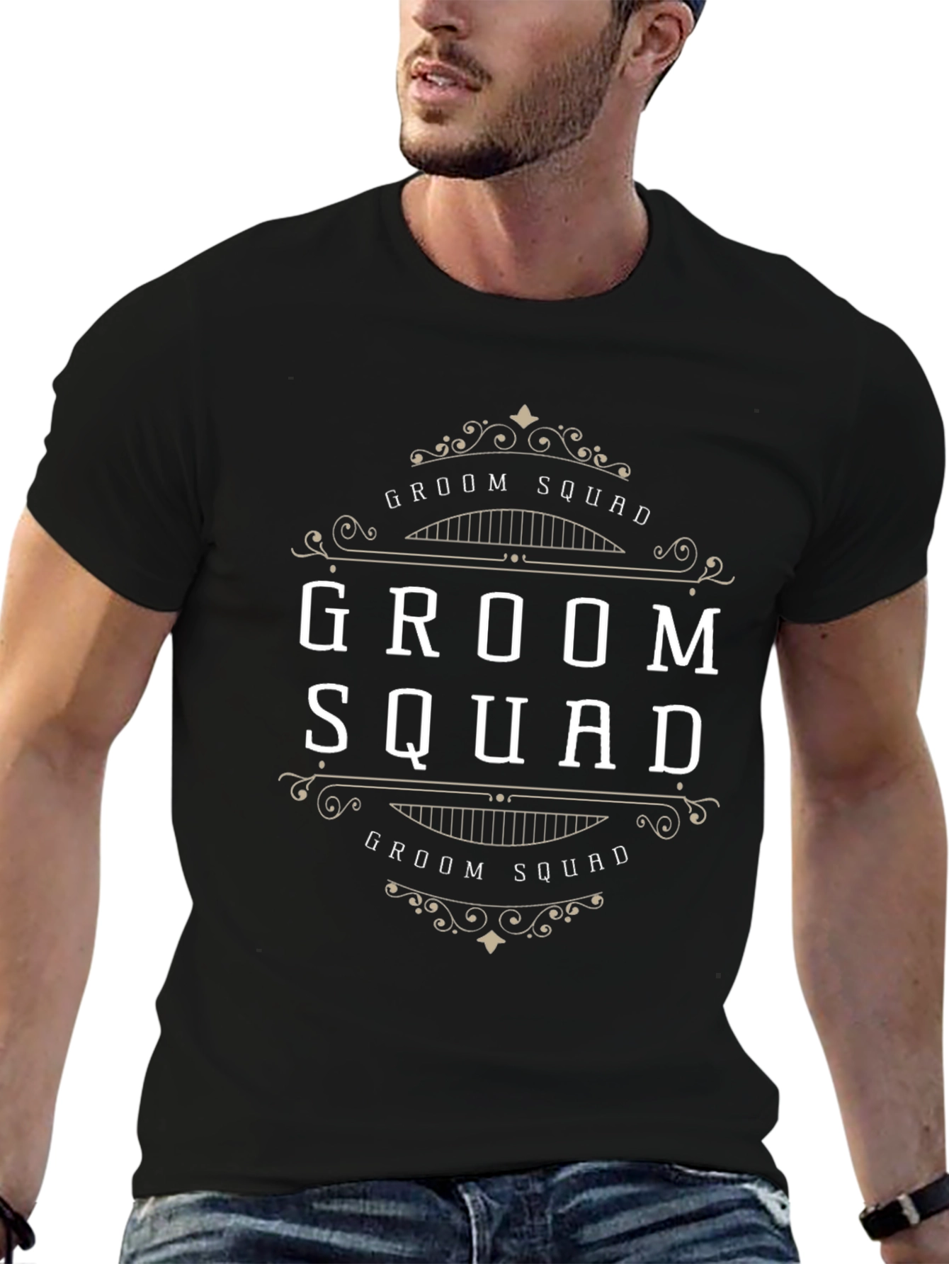 Groom Squad Black T-Shirt - Wedding Party Apparel
