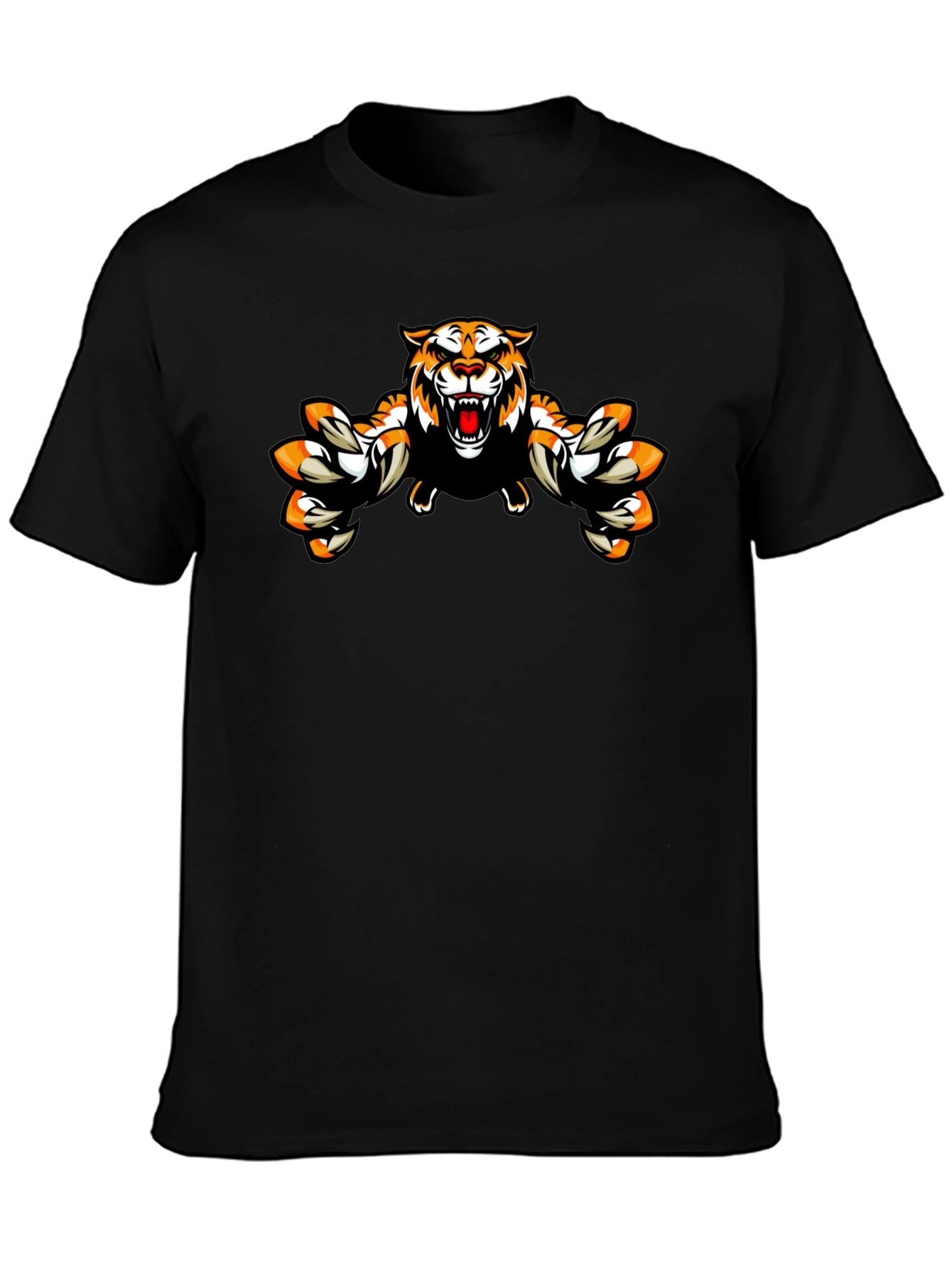 Roaring Tiger Graphic Black T-Shirt