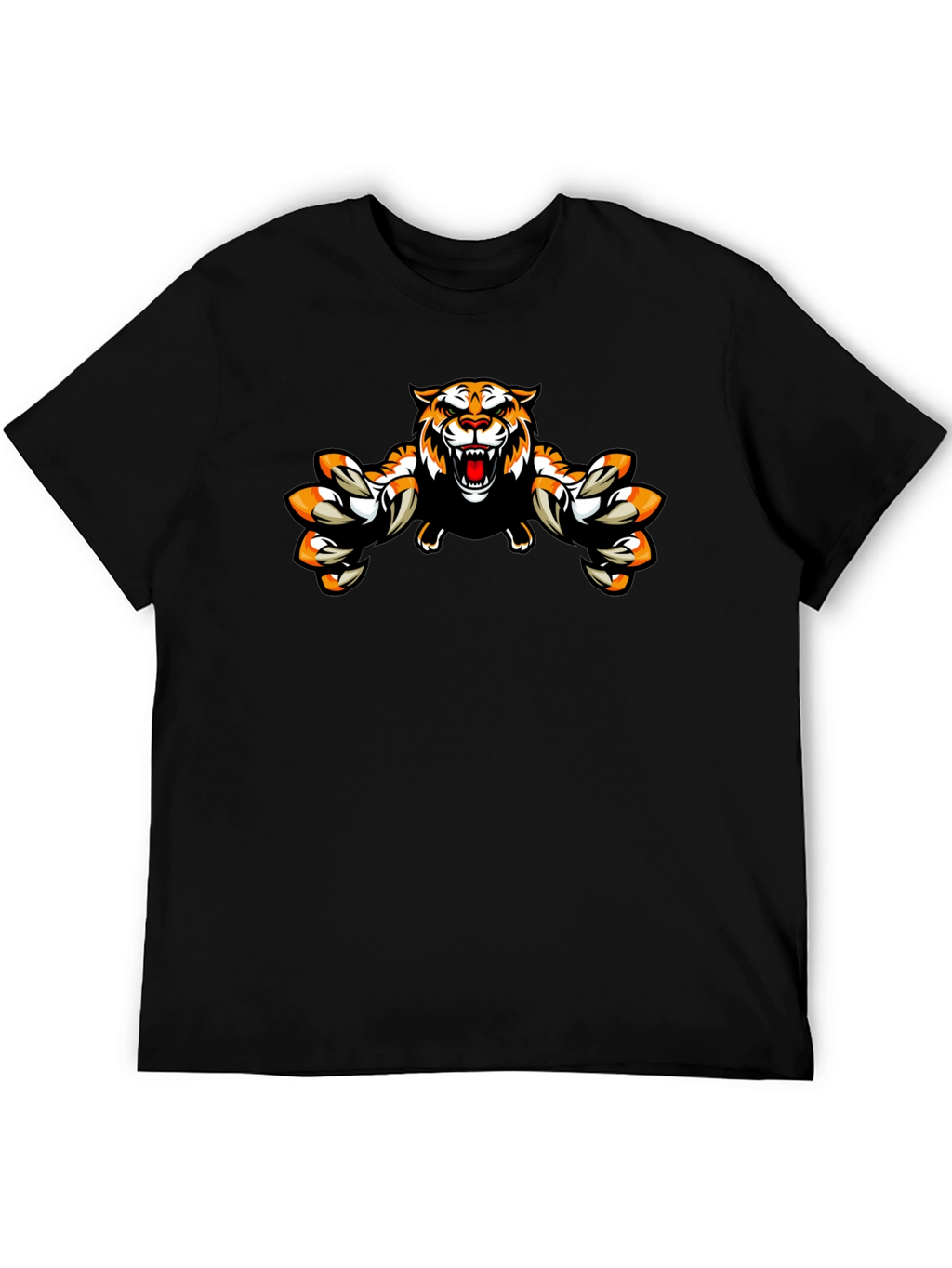 Roaring Tiger Graphic Black T-Shirt