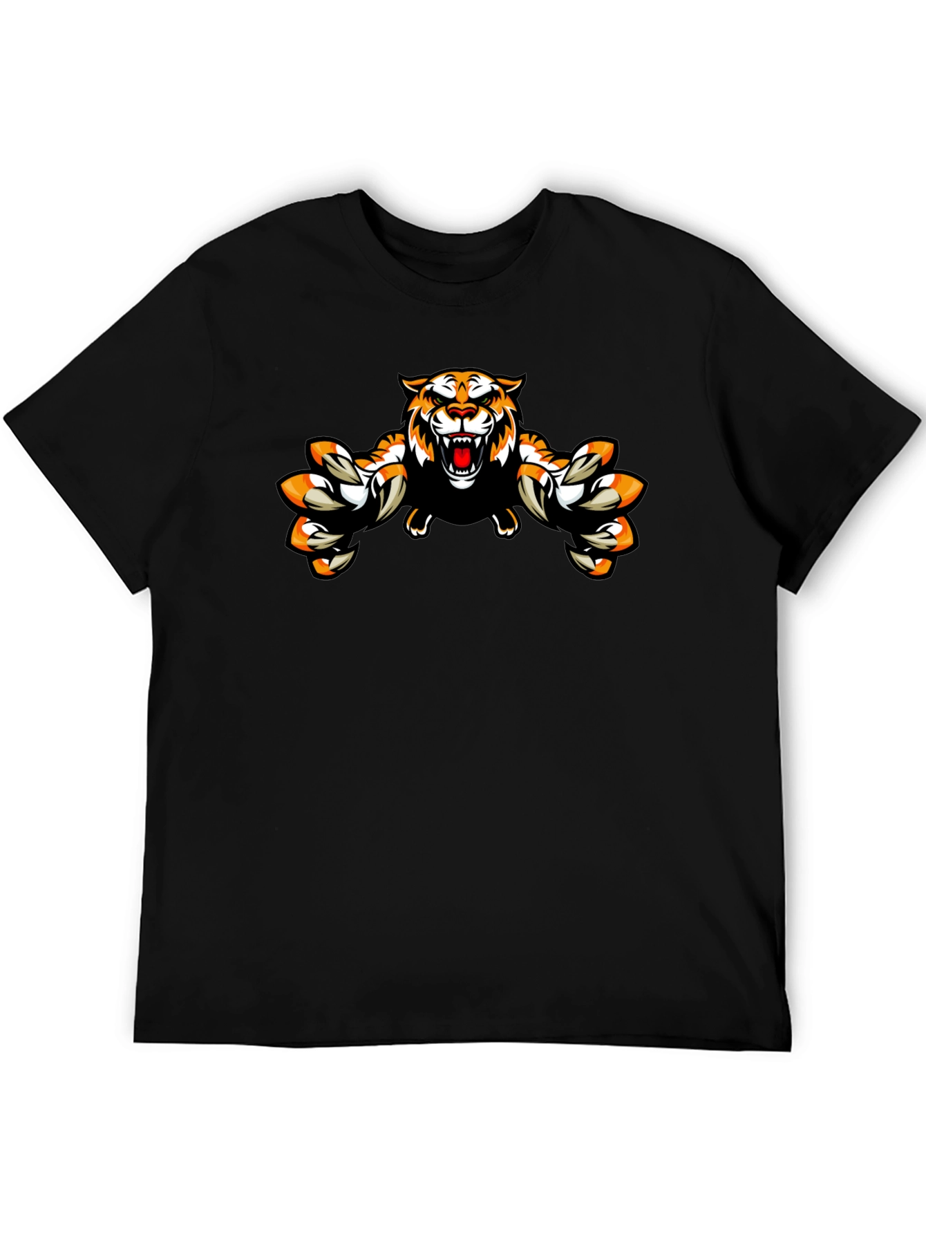 Roaring Tiger Graphic Black T-Shirt