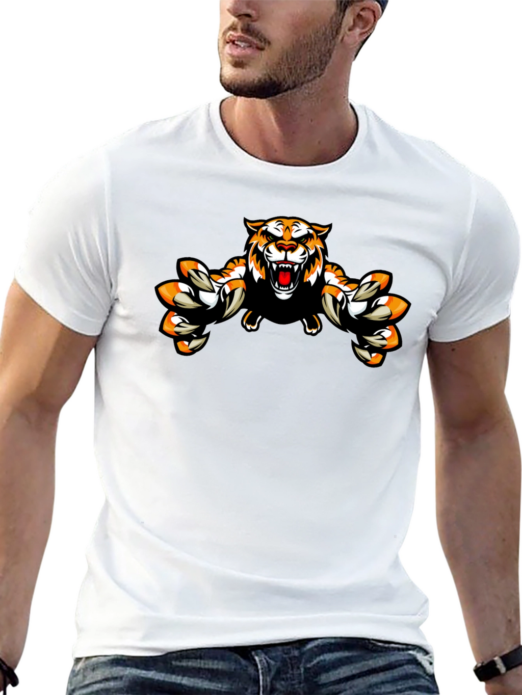 Roaring Tiger Graphic Black T-Shirt