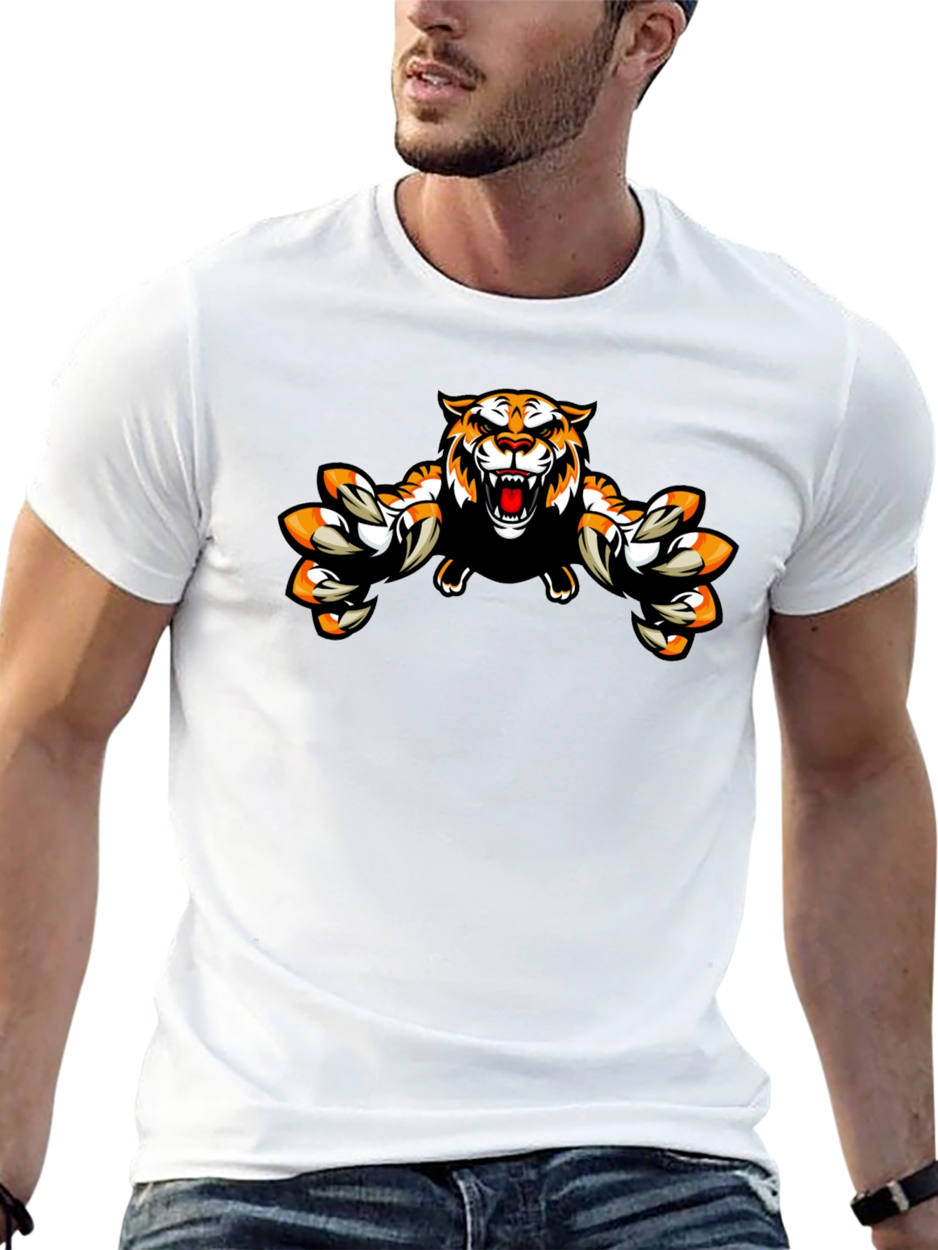 Roaring Tiger Graphic Black T-Shirt