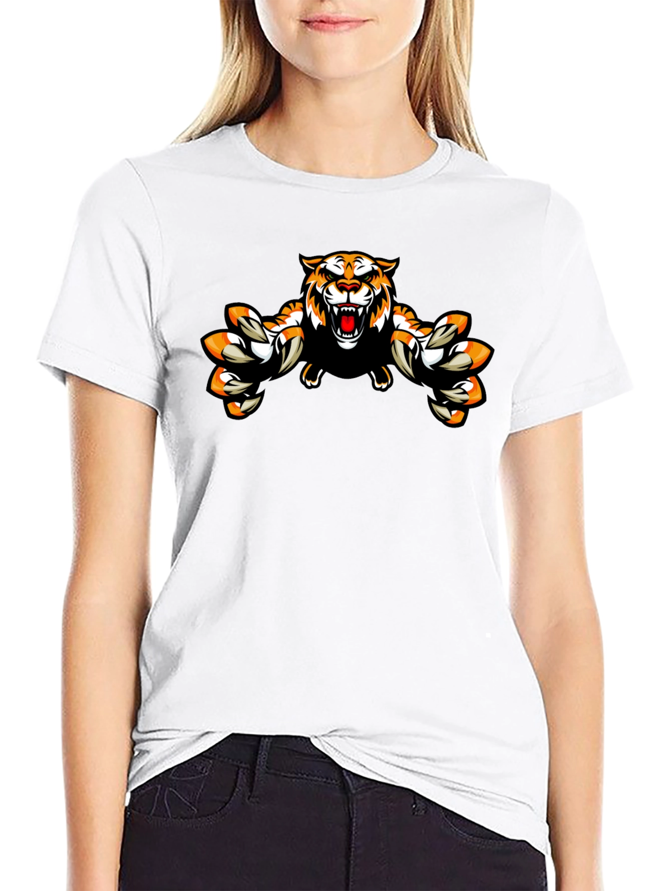 Roaring Tiger Graphic Black T-Shirt