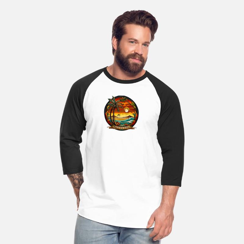 Island Vibes: Swaying Coconut Palm on a Serene Bea
