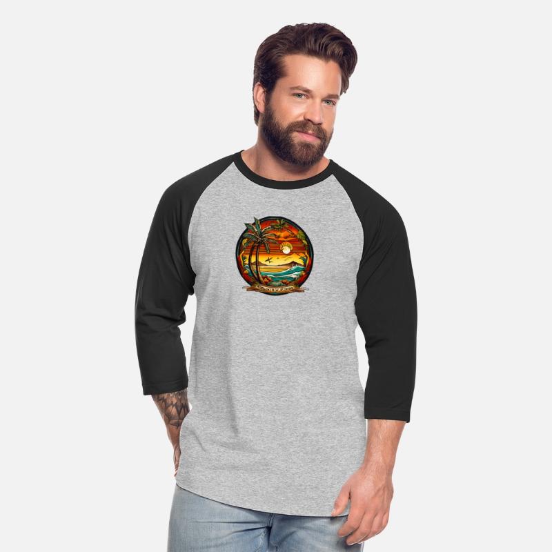 Island Vibes: Swaying Coconut Palm on a Serene Bea