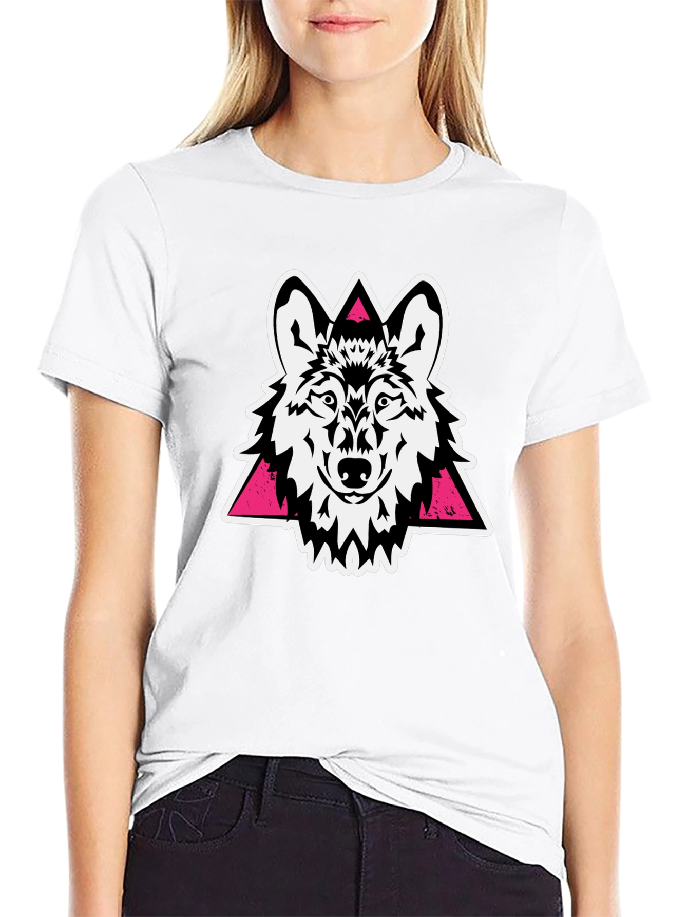 Wolf Graphic Tee - Black Stylish Cotton T-Shirt