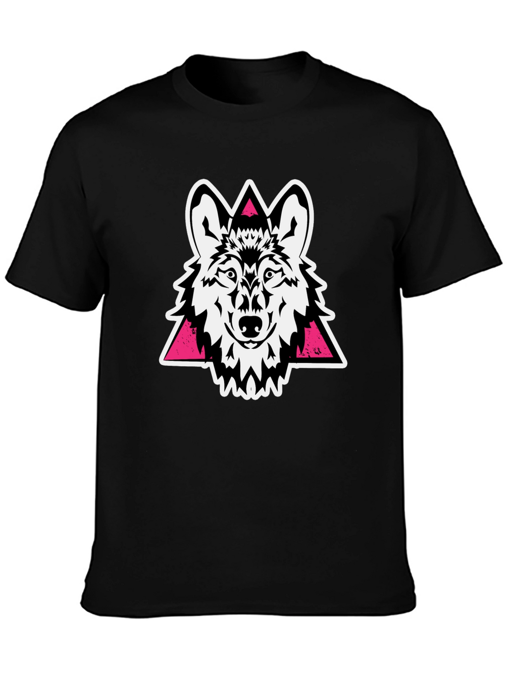 Wolf Graphic Tee - Black Stylish Cotton T-Shirt