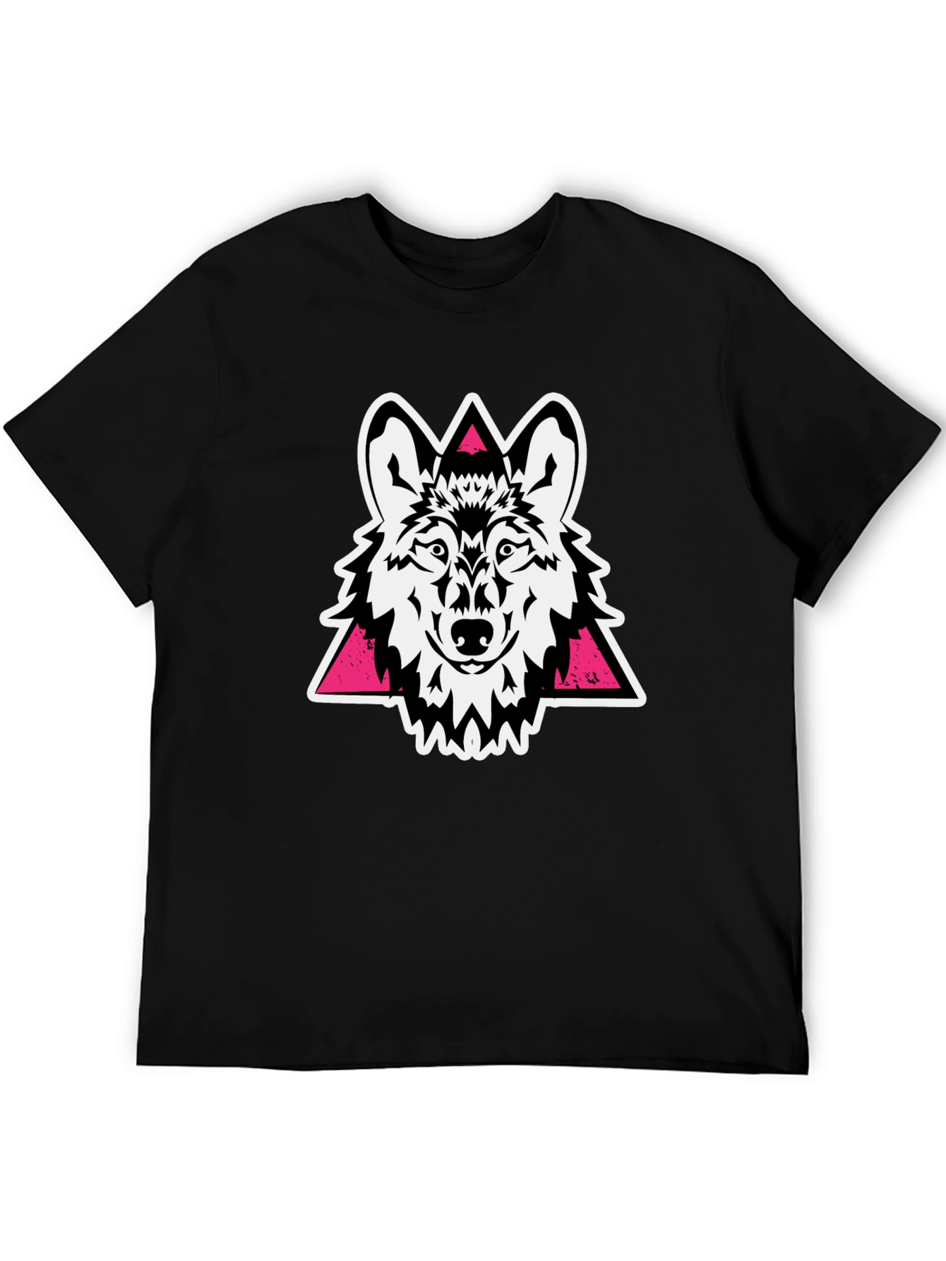 Wolf Graphic Tee - Black Stylish Cotton T-Shirt