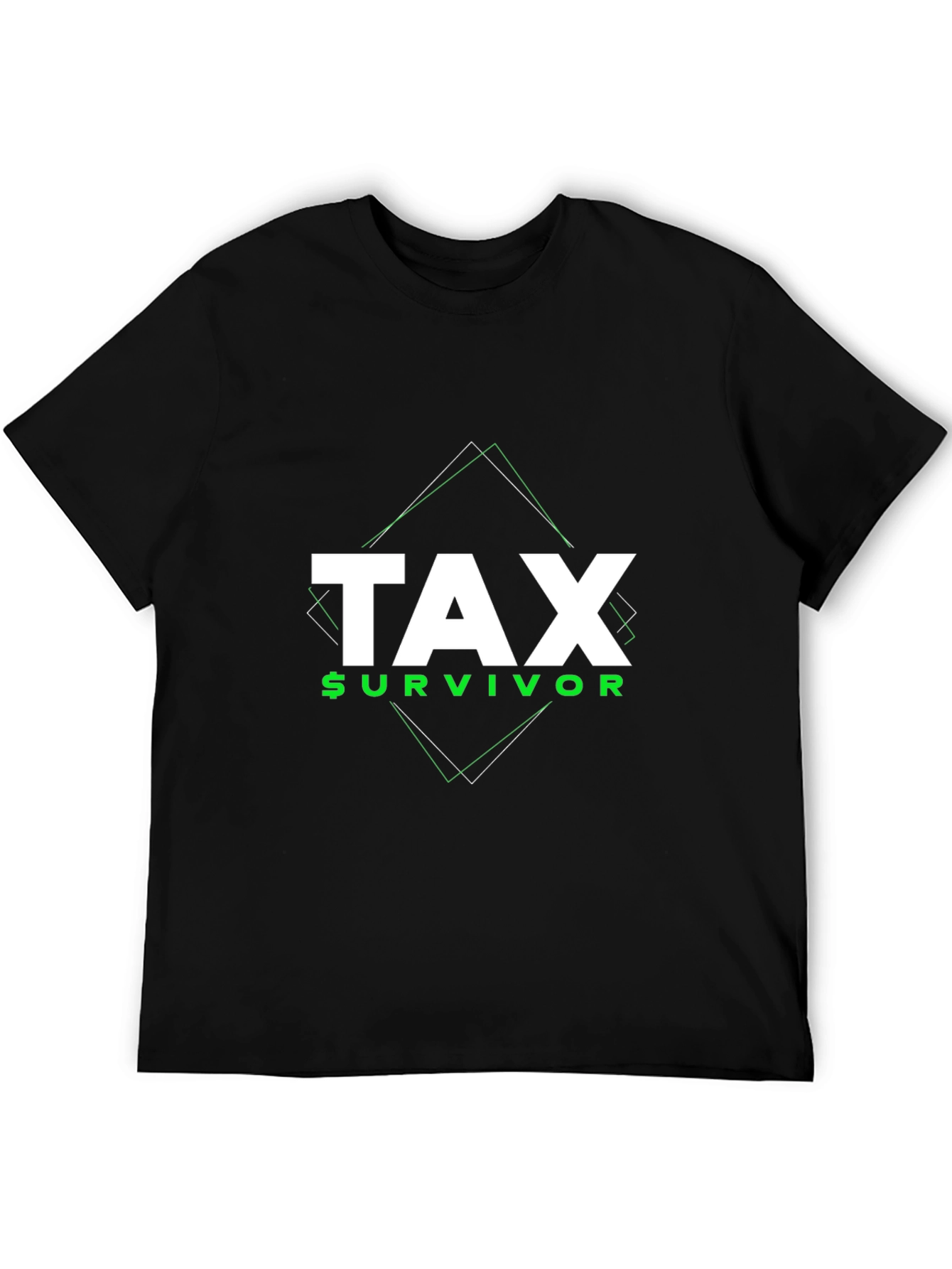 Tax Survivor Graphic Tee - Black Short Sleeve Shirt