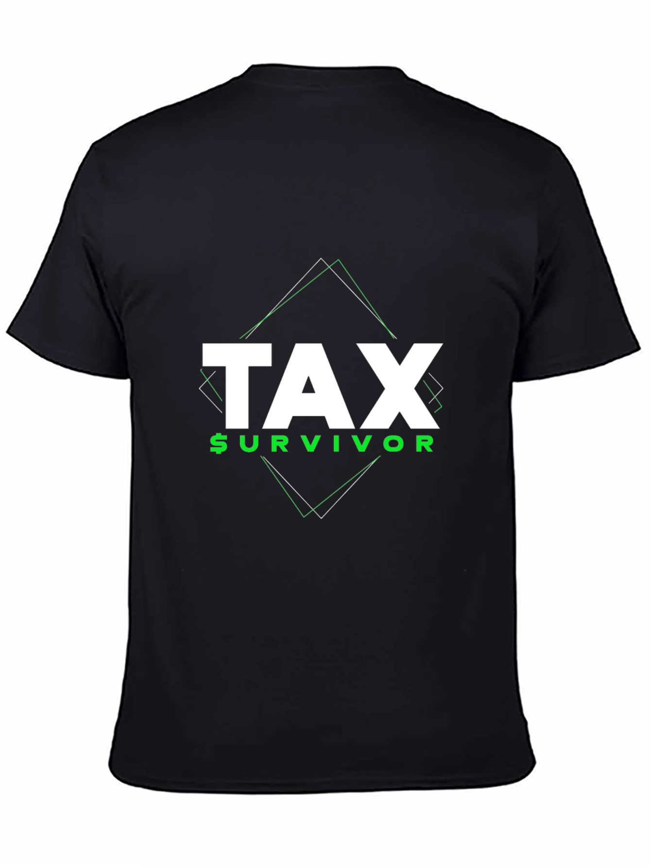 Tax Survivor Graphic Tee - Black Short Sleeve Shirt