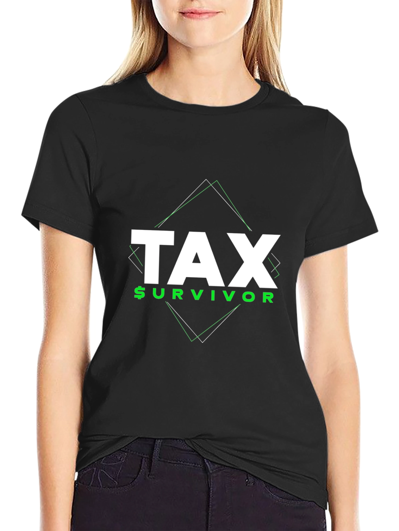 Tax Survivor Graphic Tee - Black Short Sleeve Shirt