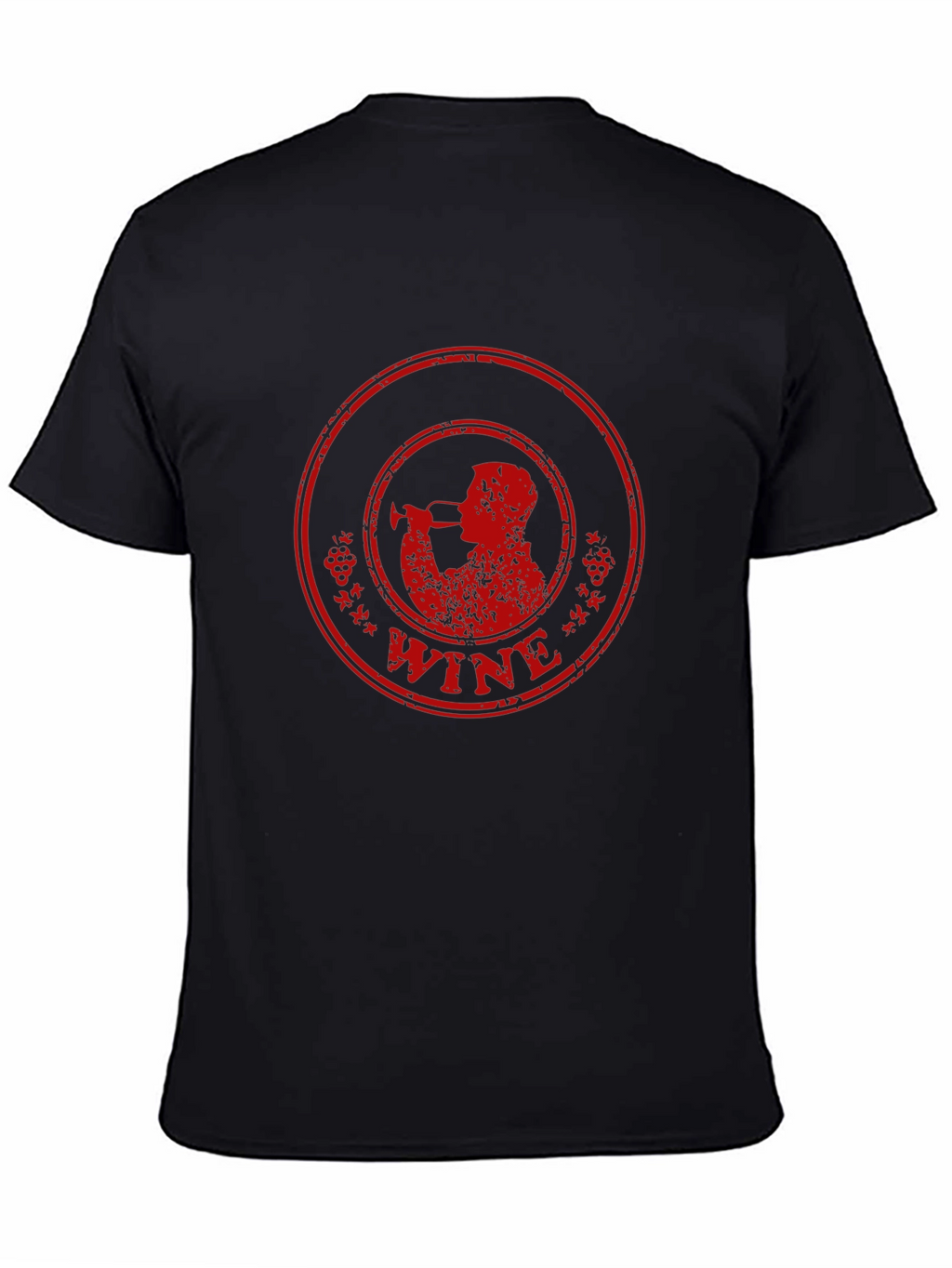 Wine Drinker Graphic T-Shirt - Black