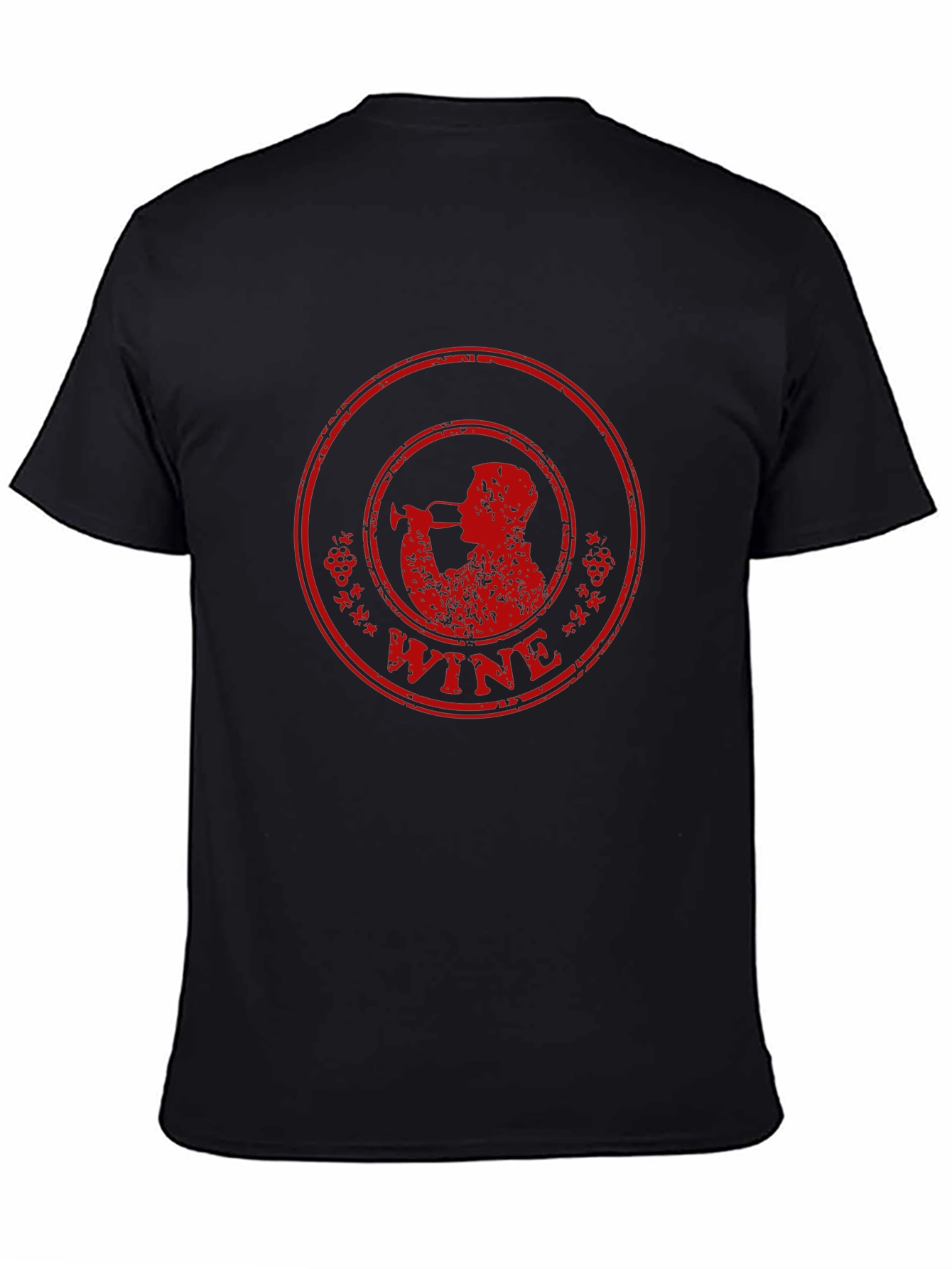Wine Drinker Graphic T-Shirt - Black