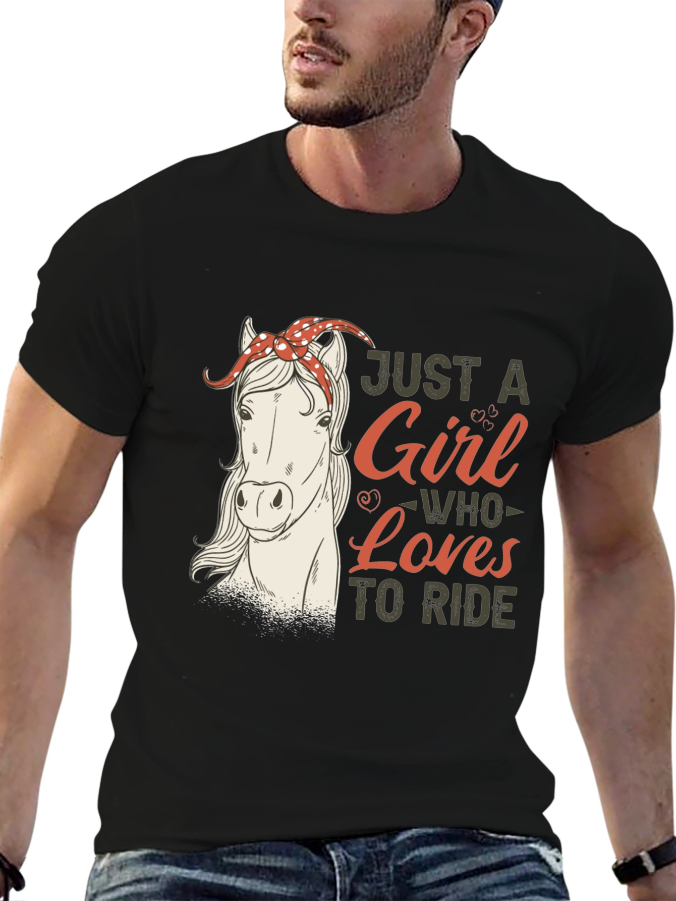 Just A Girl Who Loves to Ride Horse T-Shirt