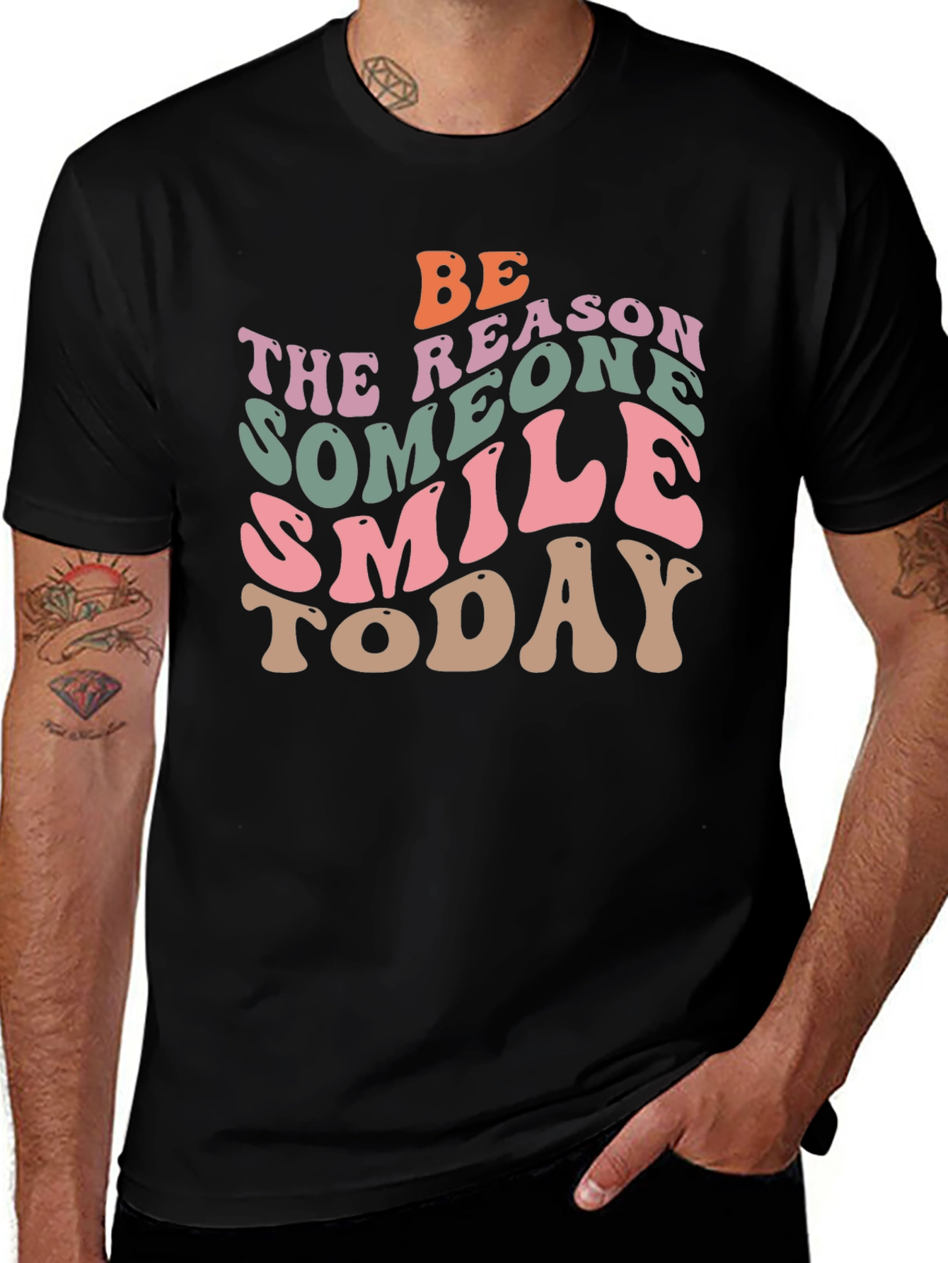 Retro Graphic T-Shirt: Be the Reason Someone Smiles Today