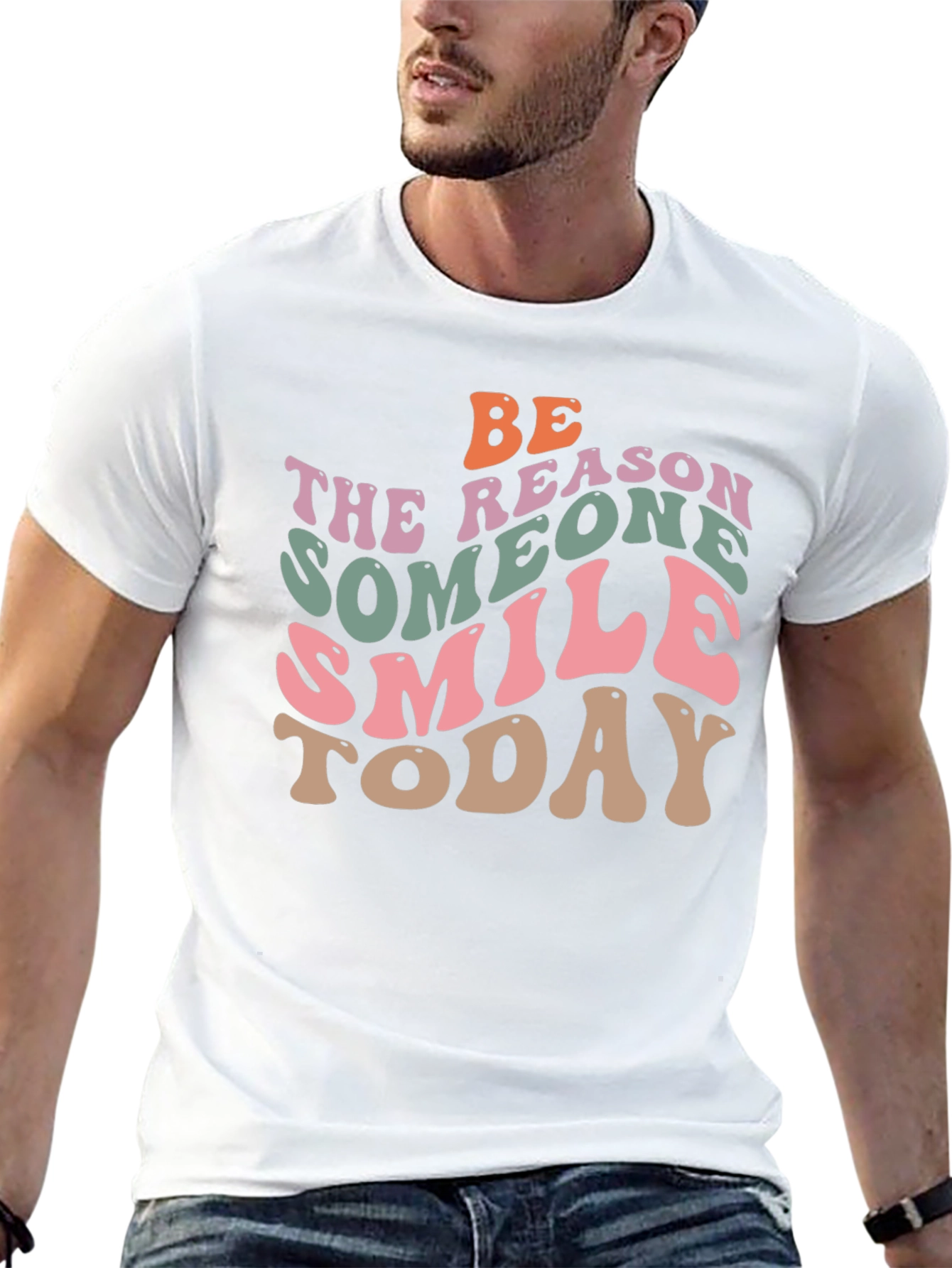 Retro Graphic T-Shirt: Be the Reason Someone Smiles Today