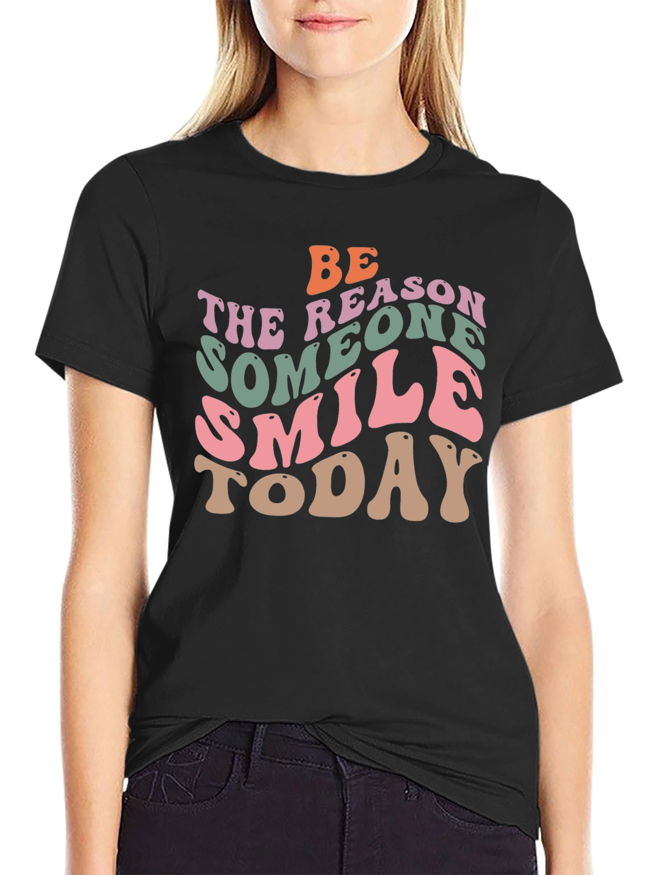 Retro Graphic T-Shirt: Be the Reason Someone Smiles Today