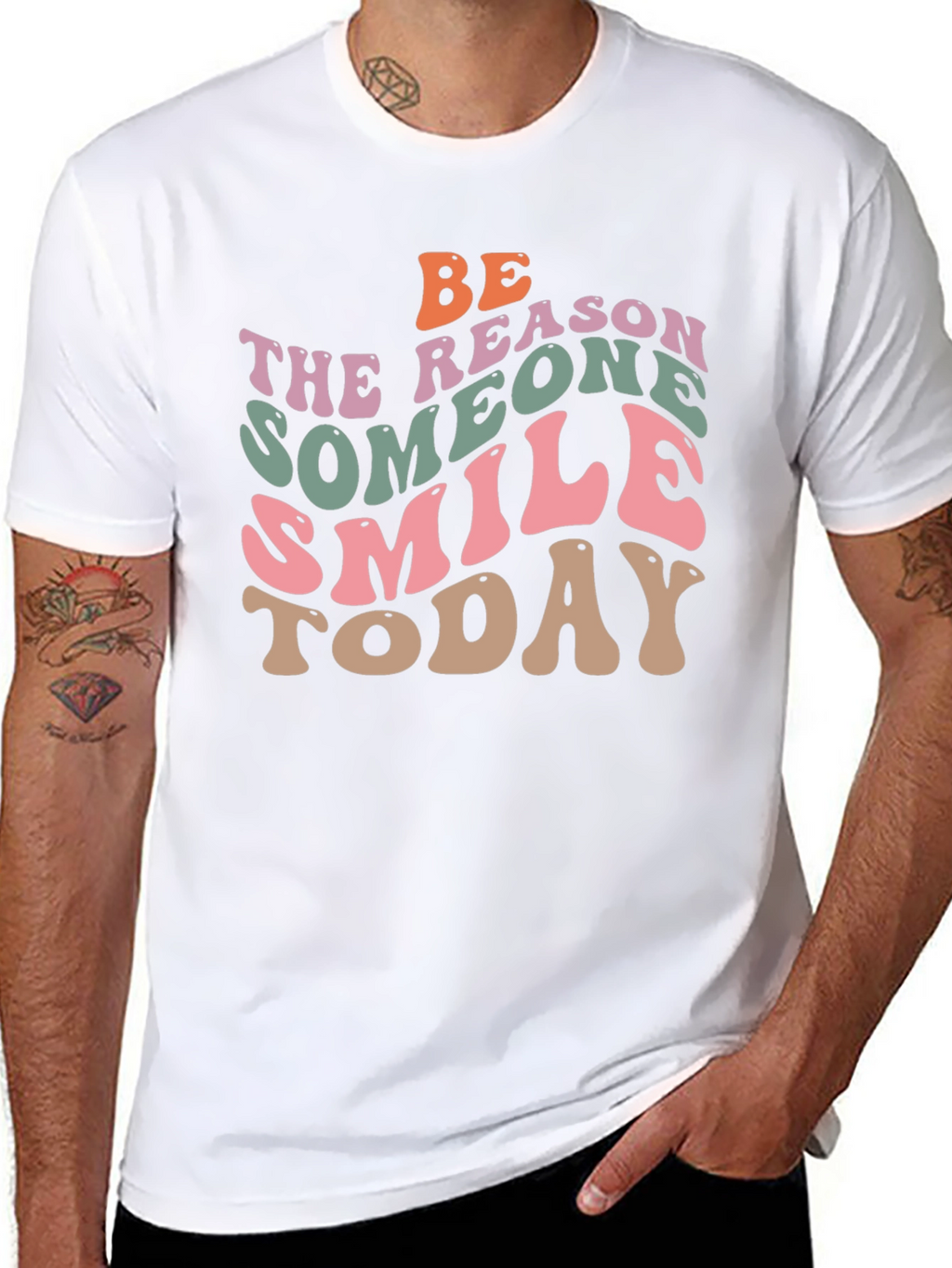Retro Graphic T-Shirt: Be the Reason Someone Smiles Today
